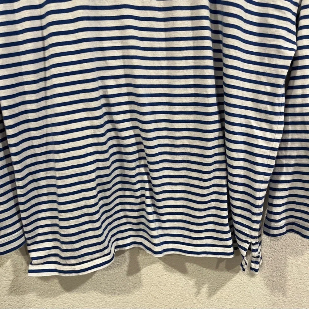 AYR size small Pima cotton blue and white stripe shirt basic old money quiet lux - Picture 4 of 8